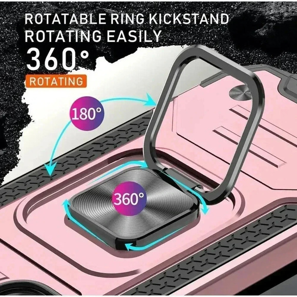 Skycase Compatible for iPhone 13 Pro Max 6.7’’ Dual Layer Case W/Ring Kickstand - Picture 3 of 8